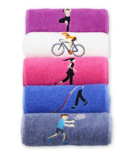 Cotton Embroidery Sports Towels