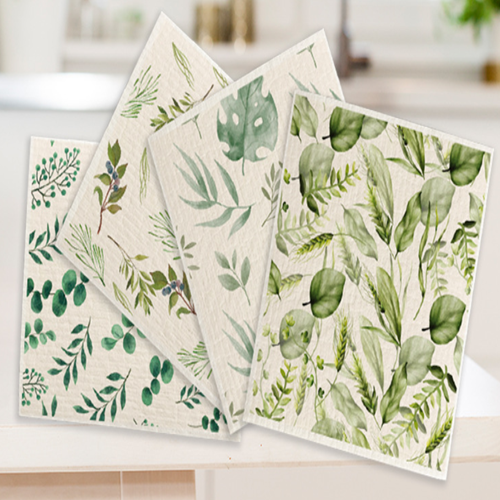 Swedish Dish Cloth with Scrubber Microfibre Cloth For Kitchen 